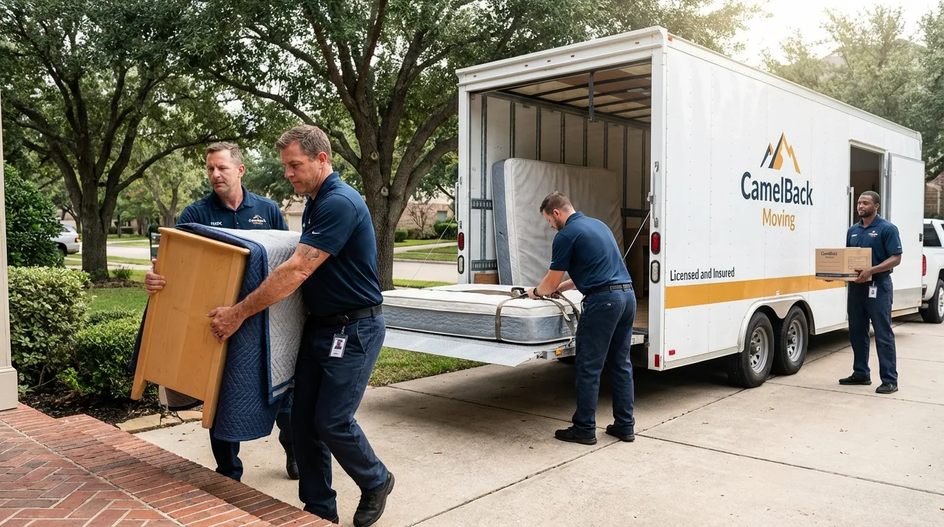Crew loading residential truck for cross-state move from Mont Alto, PA