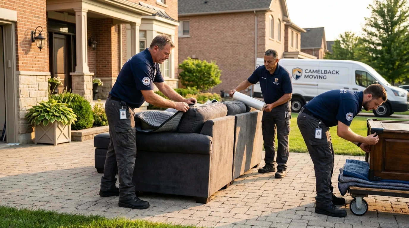 Large estate moving crew wrapping furniture in Mont Alto, PA