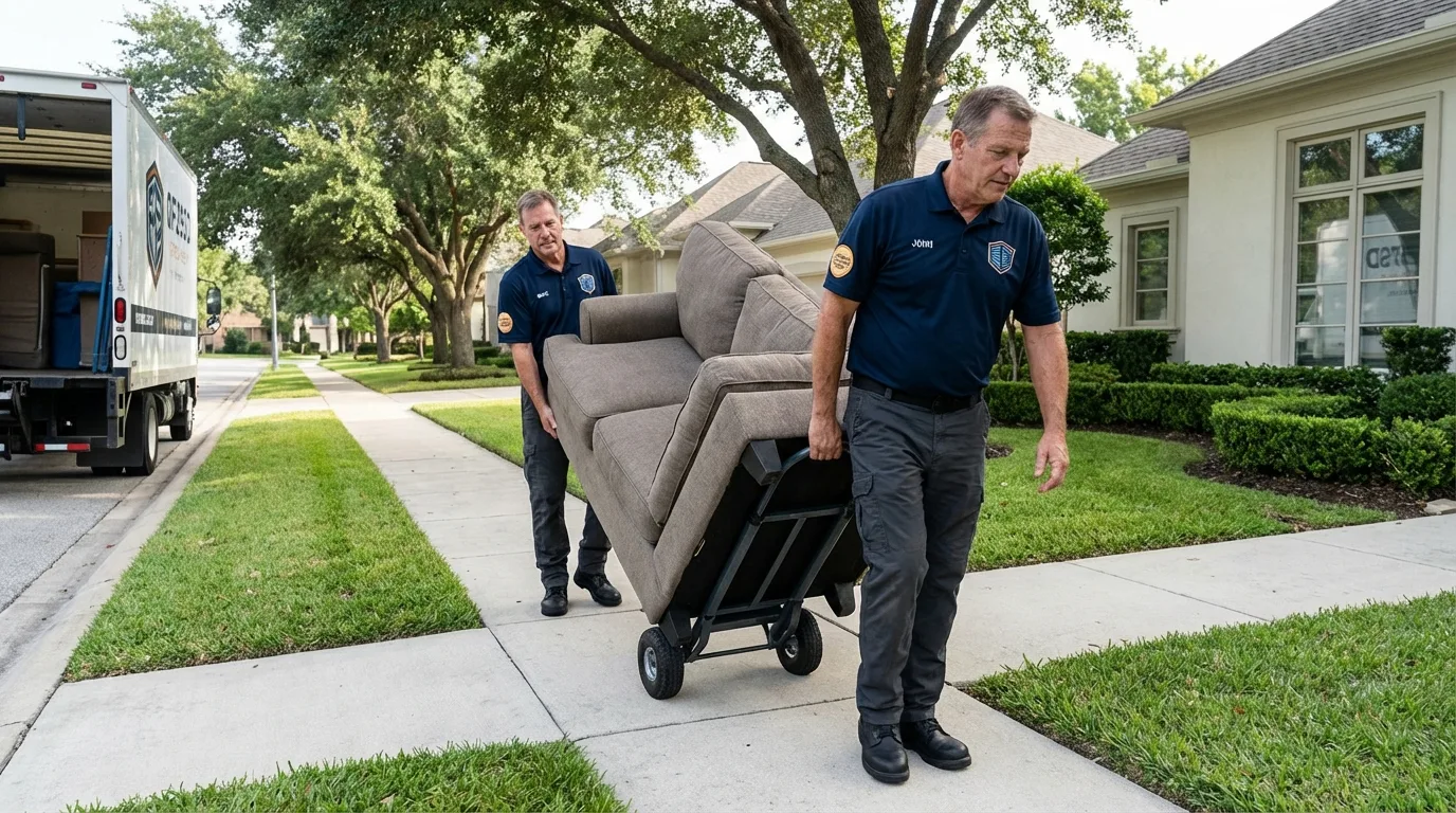 Local residential moving crew loading furniture in Mont Alto, PA