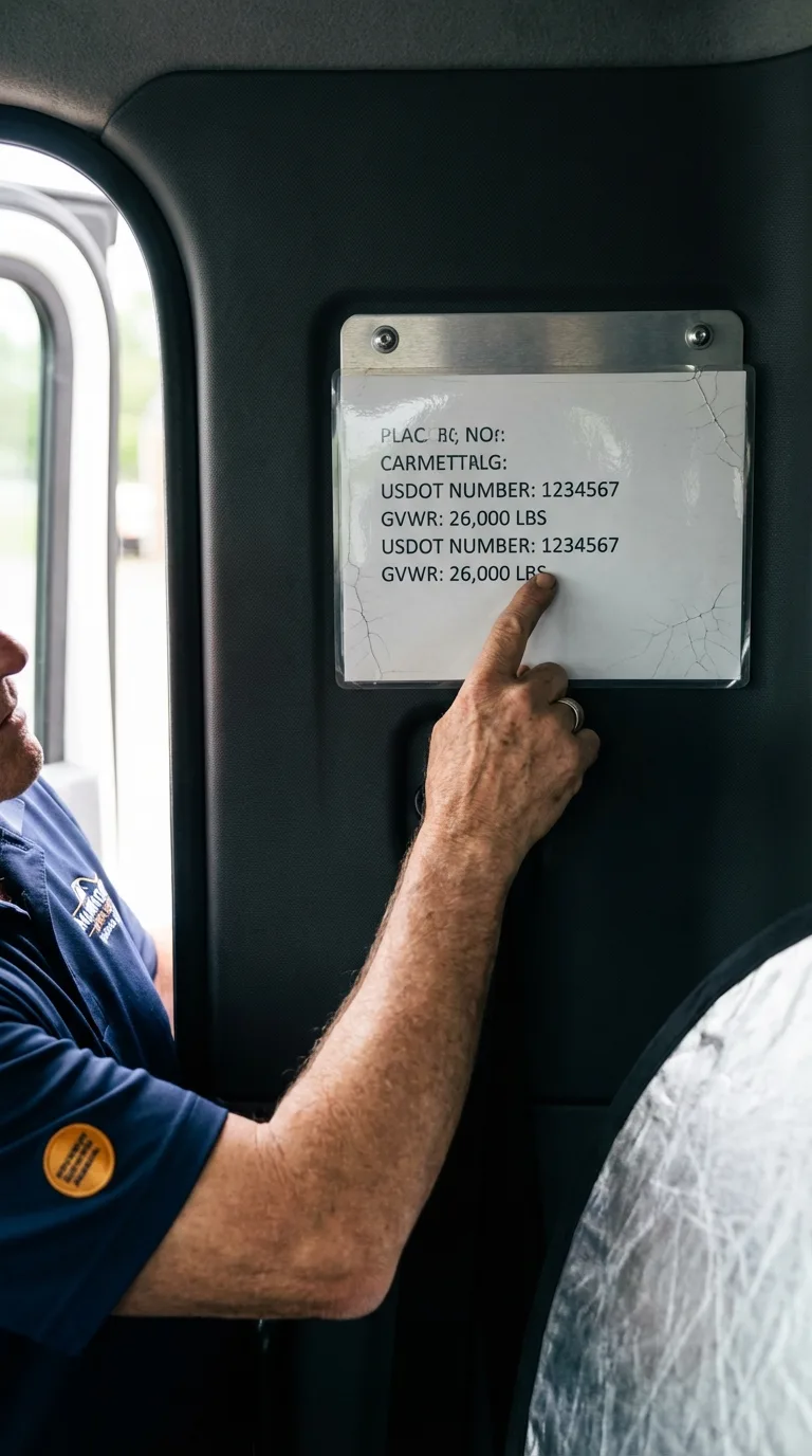 USDOT licensing placard verification in Mont Alto